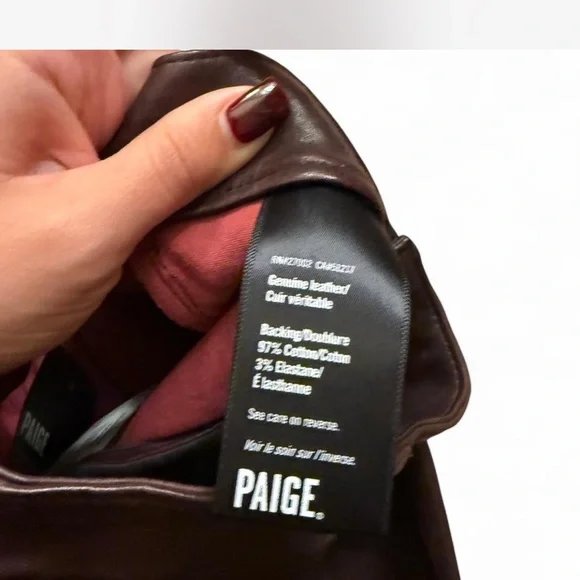 PAIGE leather Skinny Pants - Picture 4 of 5